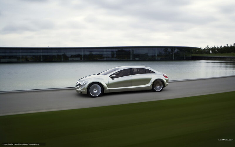 Silver Concept Car — Serene, Afternoon, 3d Render, Lake
