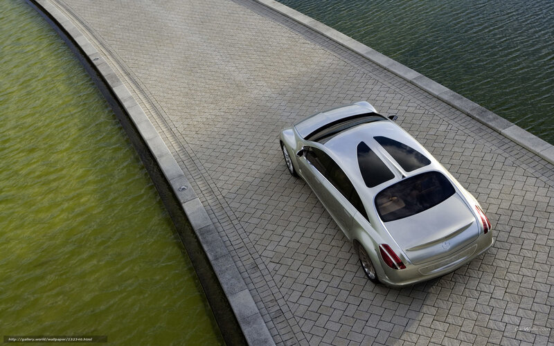 Silver Concept Car — Serene, Afternoon, Photograph, Paved Path