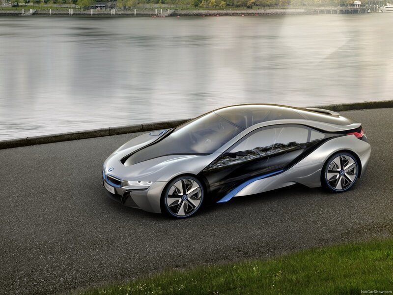 Silver Concept Car — Serene, Afternoon, Photograph, River