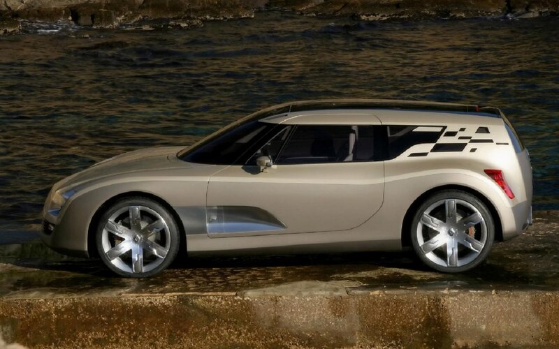 Silver Concept Car — Serene, Afternoon, Photograph, Water
