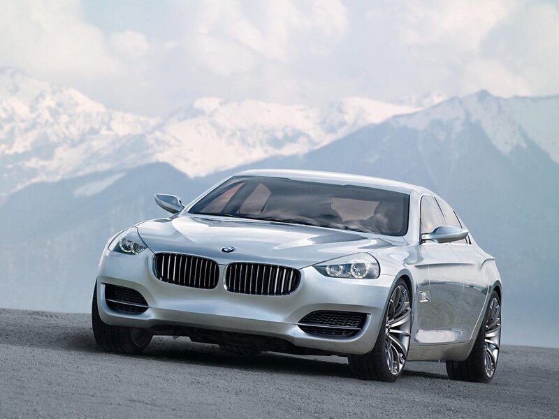 Silver Concept Car — Serene, Photograph, Mountains