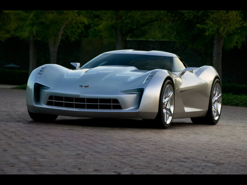 Silver Concept Car — Serene, Sunset, 3d Render, Trees