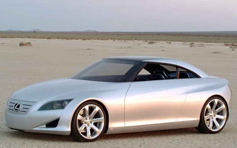 Silver Concept Car — Serene, Sunset, Photograph, Desert, Sand