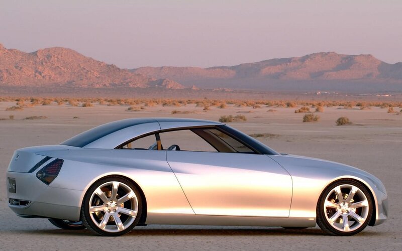 Silver Concept Car — Serene, Sunset, Photograph, Desert