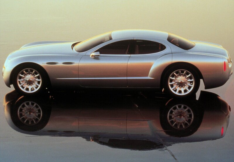 Silver Concept Car — Serene, Sunset, Photograph, Reflection