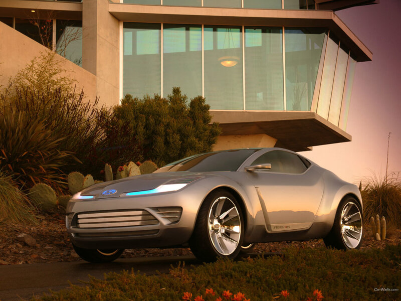 Silver Concept Car — Serene, Sunset, Photograph