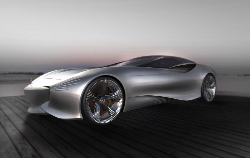 Silver Concept Car — Serene, Sunset