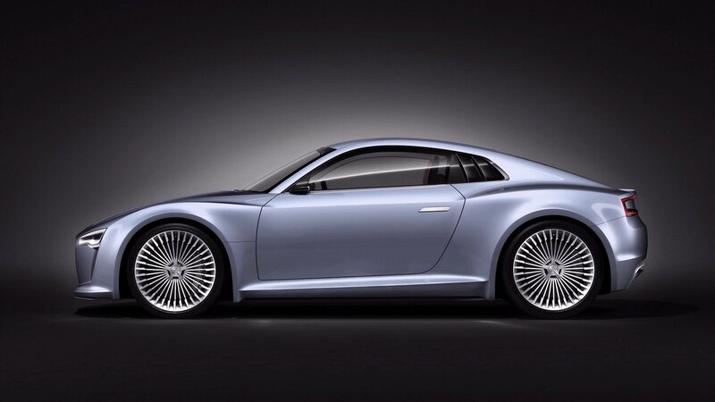 silver concept car side view