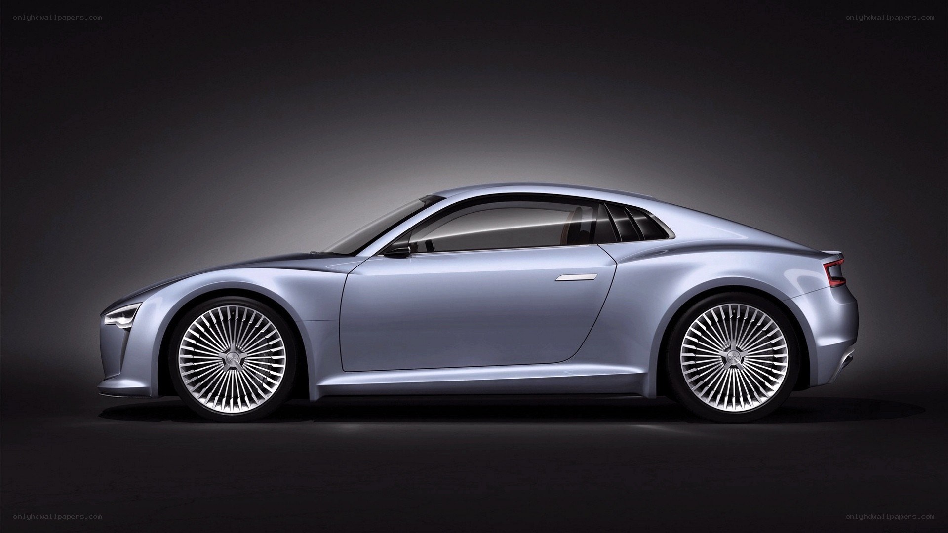 silver concept car side view