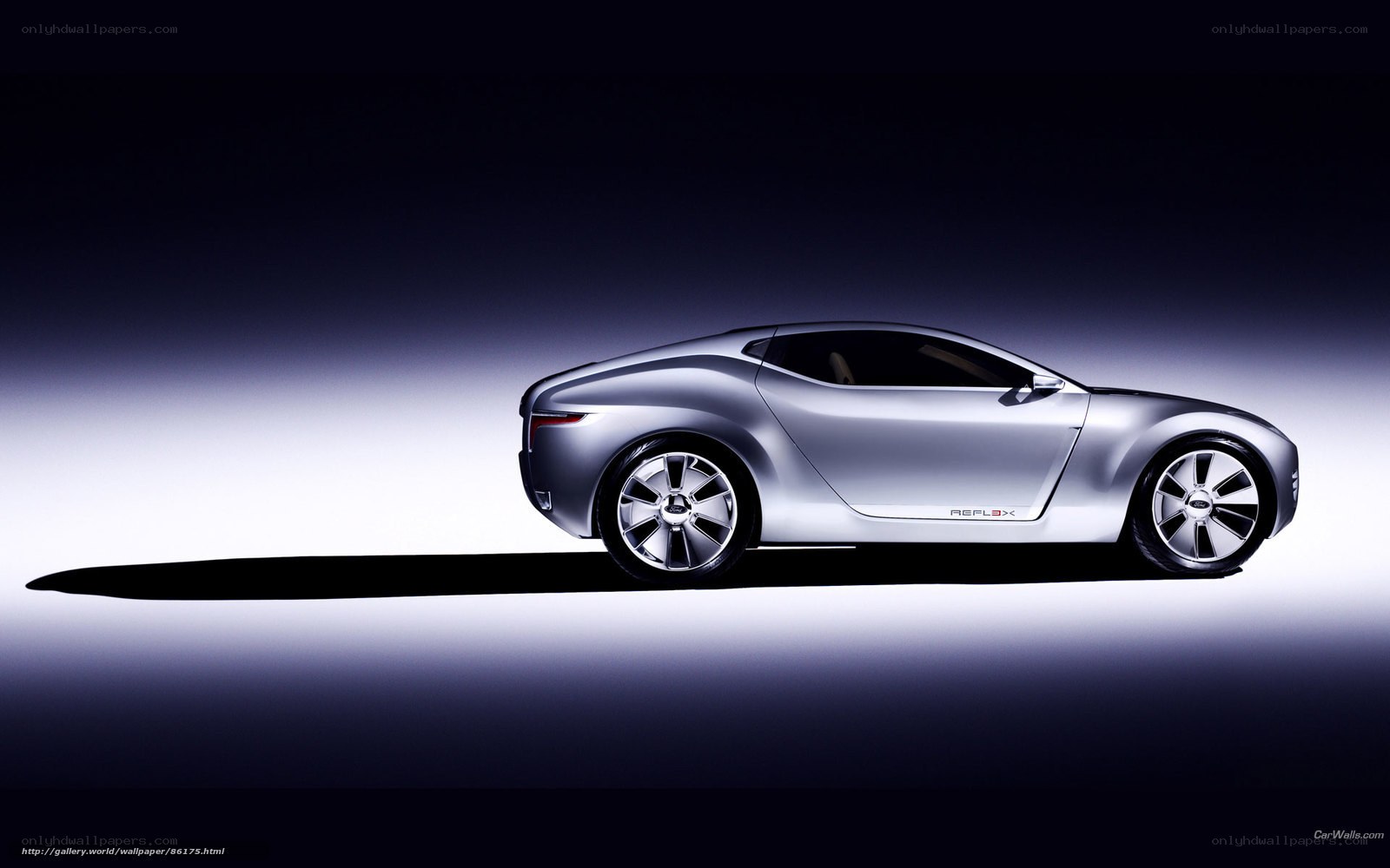 Silver concept car side view