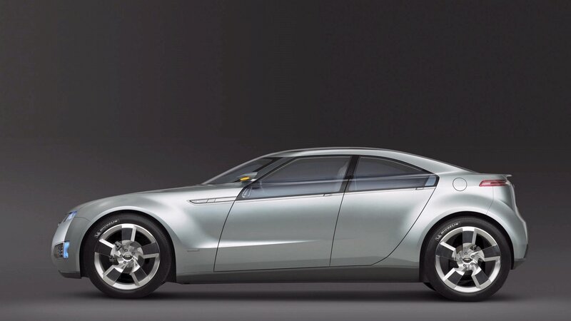 silver concept car side view