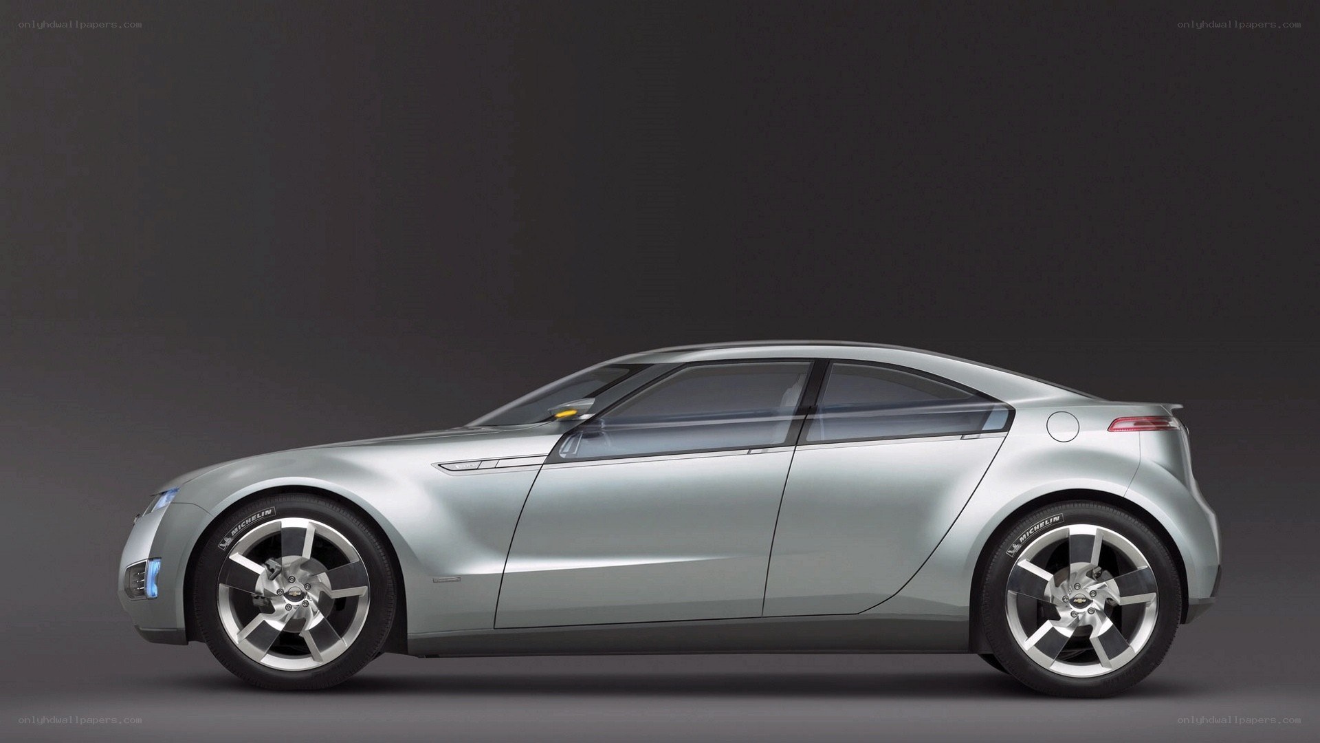 silver concept car side view