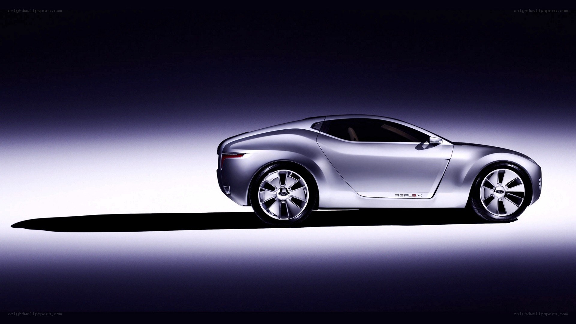 Silver concept car side view