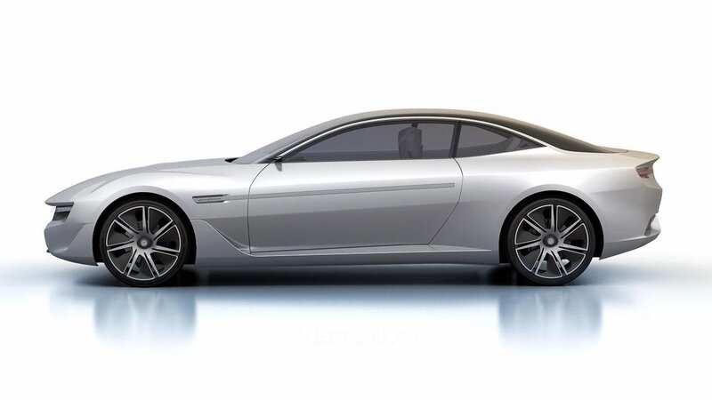 silver concept car side view