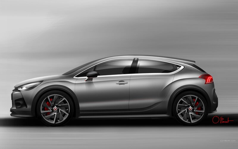 silver concept car side view