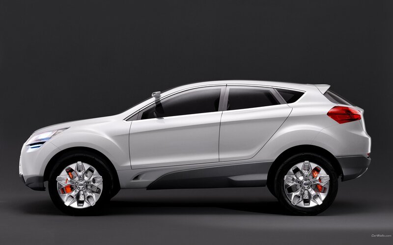 silver concept car side view