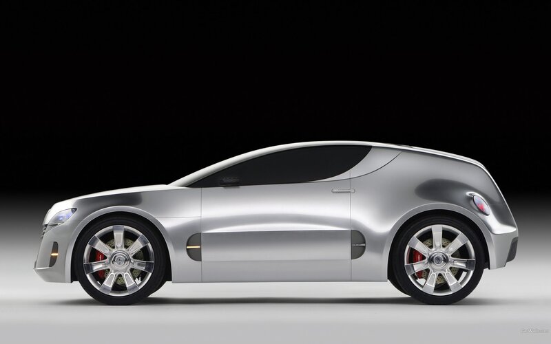 silver concept car side view