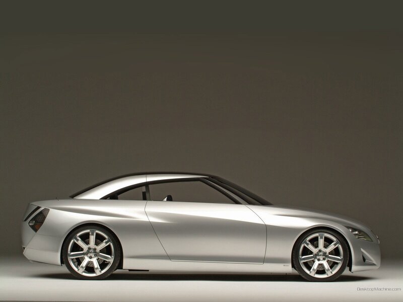 silver concept car side view
