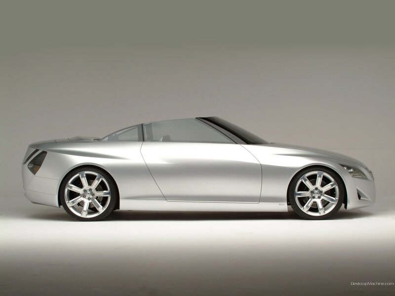 silver concept car side view