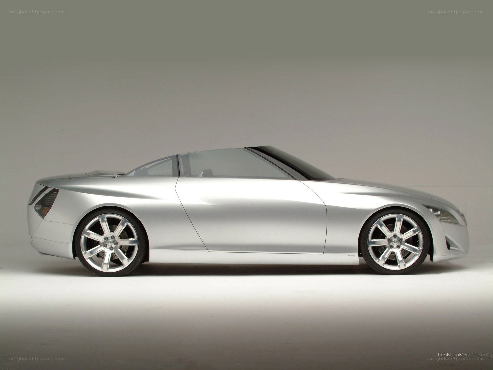 silver concept car side view