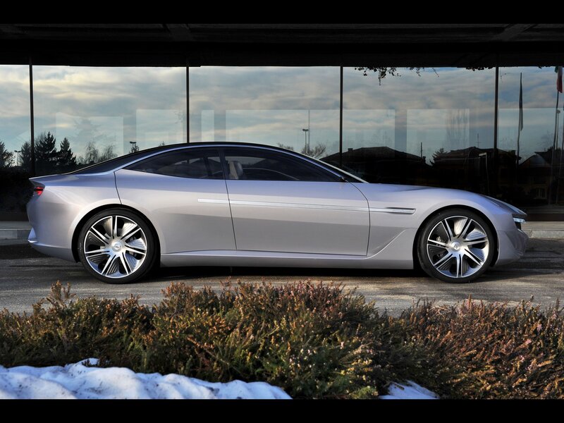 silver concept car side view