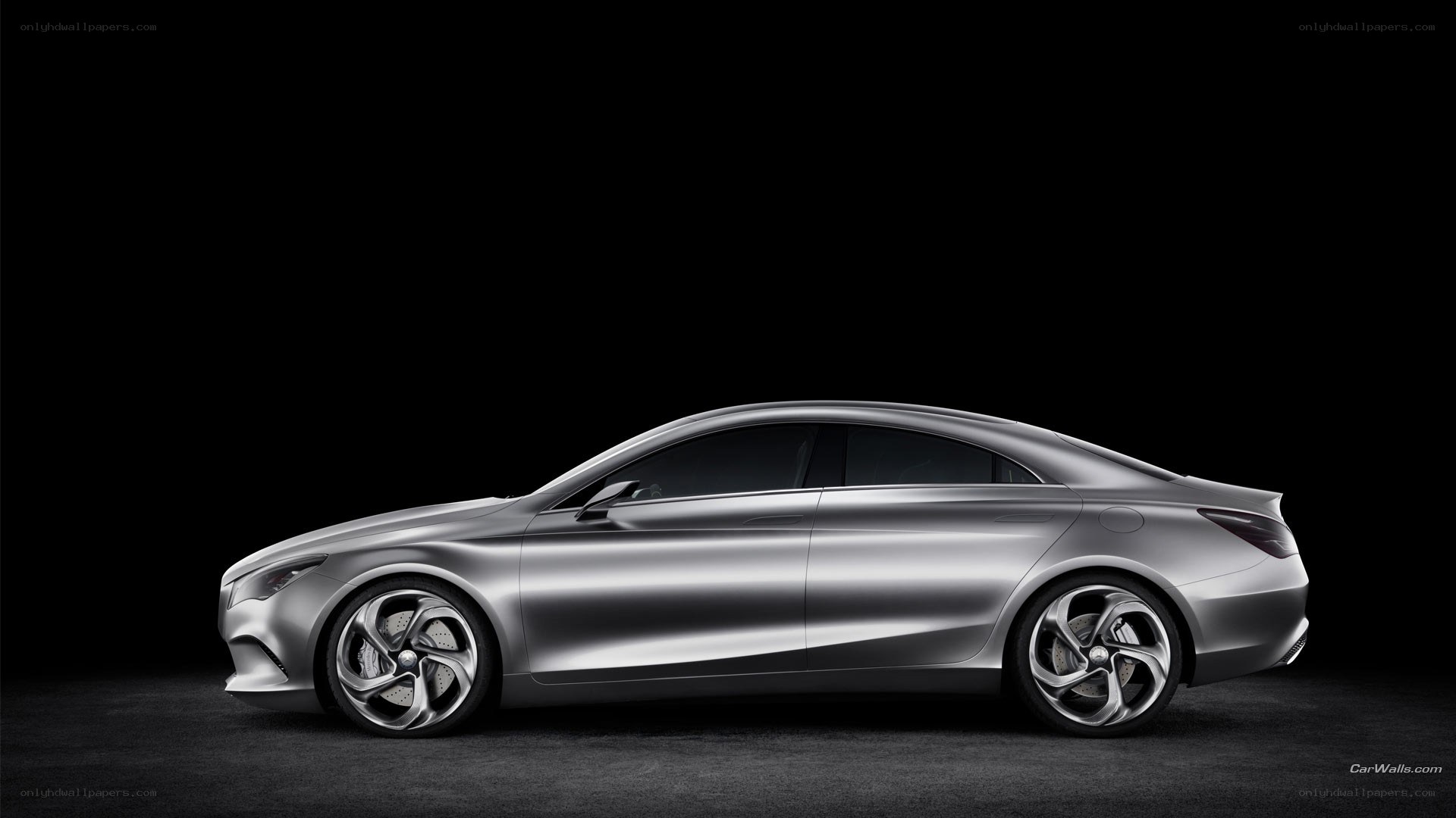 silver concept car side view