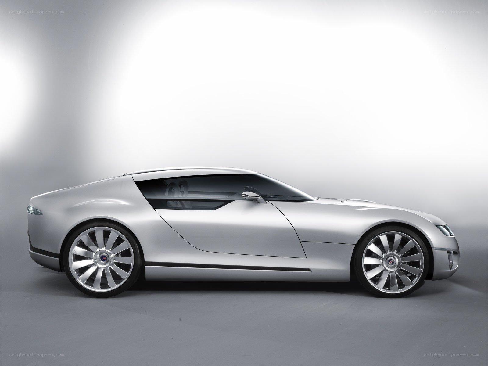 silver concept car side view