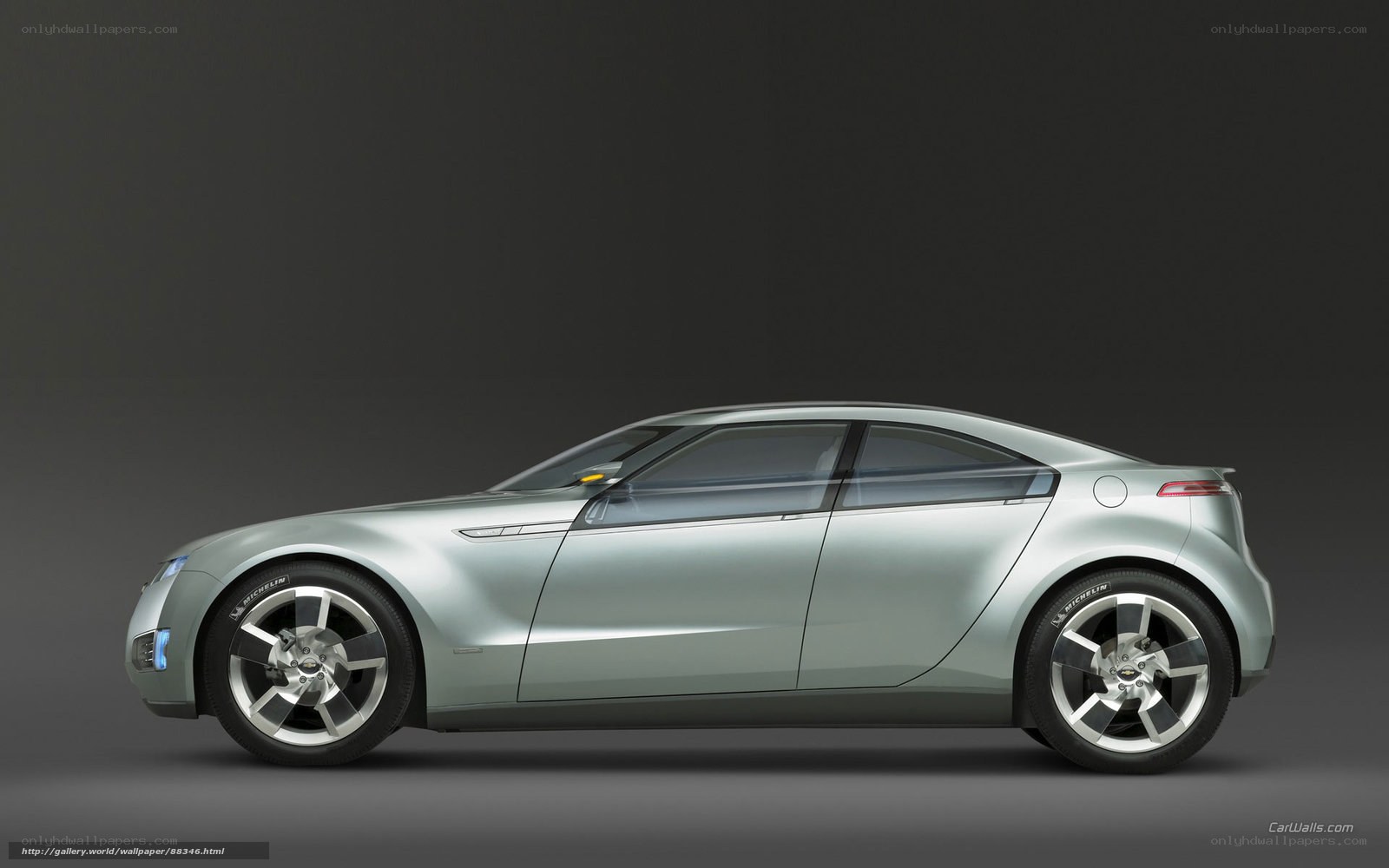 silver concept car side view