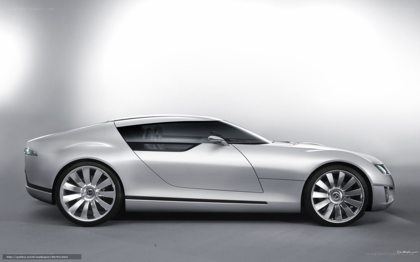 silver concept car side view