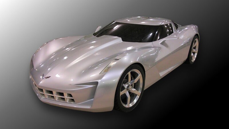 Silver Concept Car — Sleek, 3d Render, Wheels