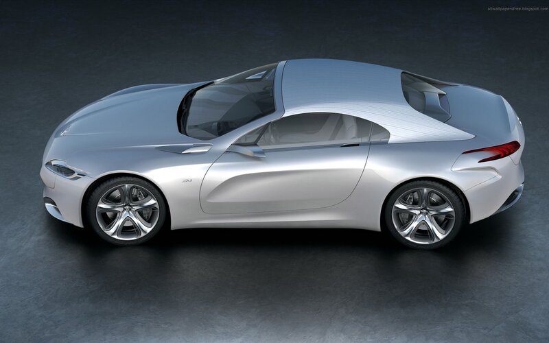 Silver Concept Car — Sleek, Windows