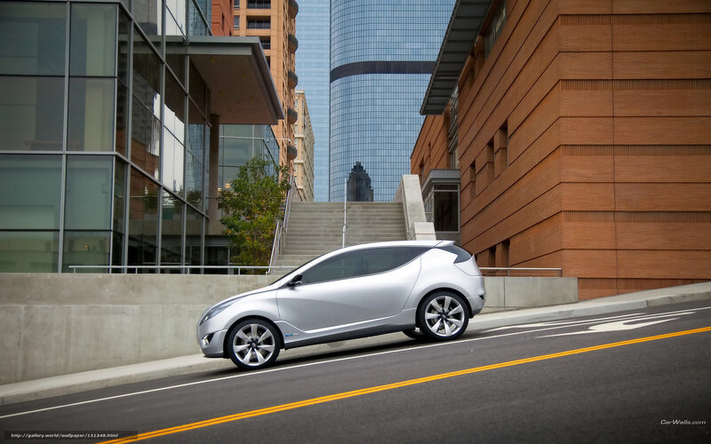 Silver Concept Car — Urban, Afternoon