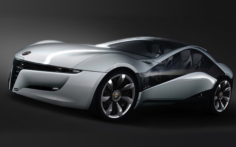 Silver Concept Car — Wheel, Headlight