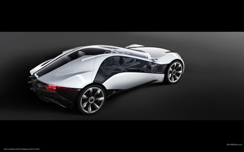 Silver Concept Car — White, Dramatic, 3d Render