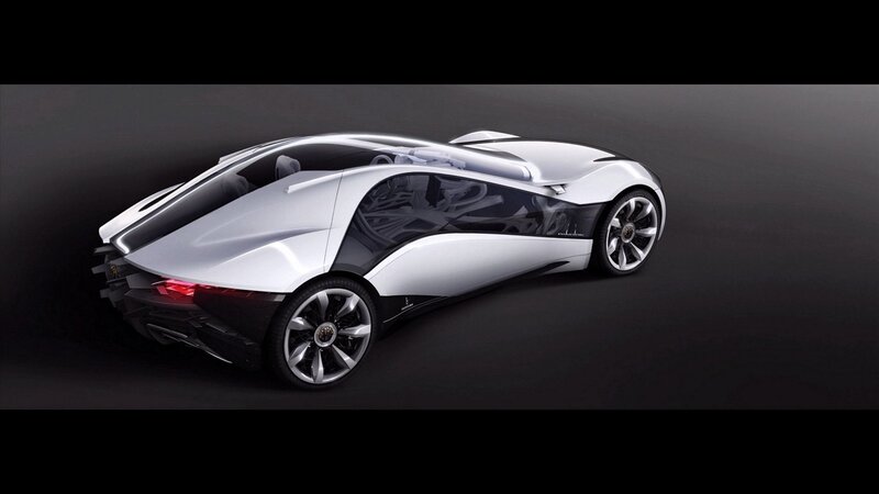 Silver Concept Car — White, Dramatic, 3d Render, Wheel, Taillight