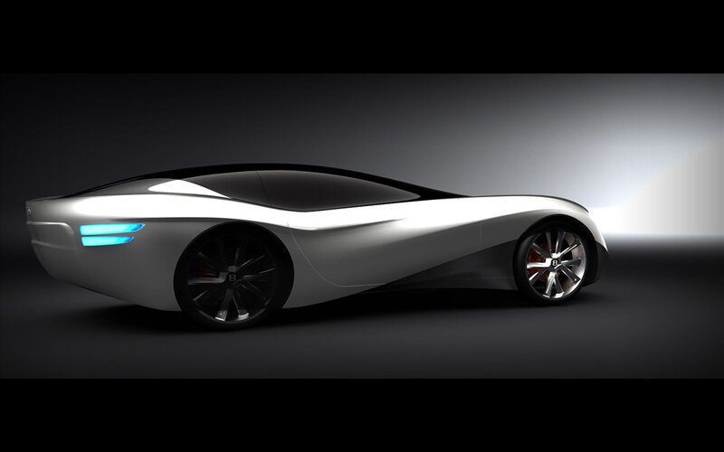 Silver Concept Car — White, Dramatic, 3d Render, Wheels, Lights