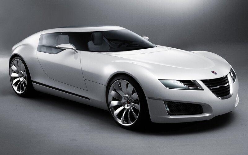 Silver Concept Car — White, Dramatic, Photograph, Wheels, Grille, Gray