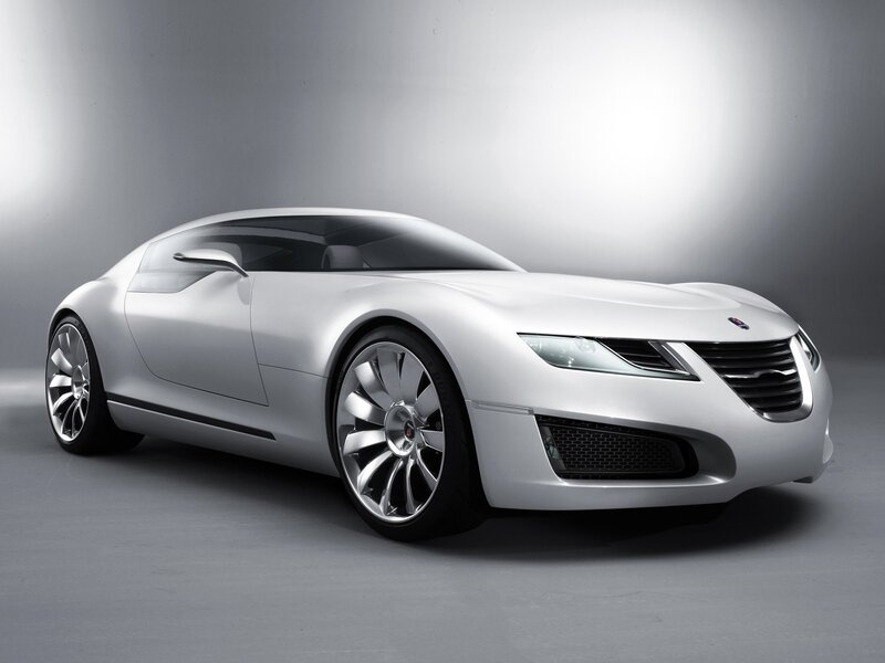 Silver Concept Car — White, Dramatic, Photograph, Wheels, Headlights, Gray
