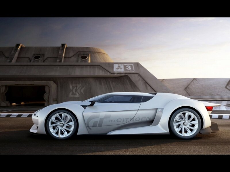 Silver Concept Car — White, Dramatic, Sunset, 3d Render