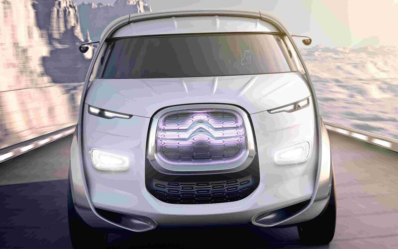 Silver Concept Car — White, Dynamic, Digital Art