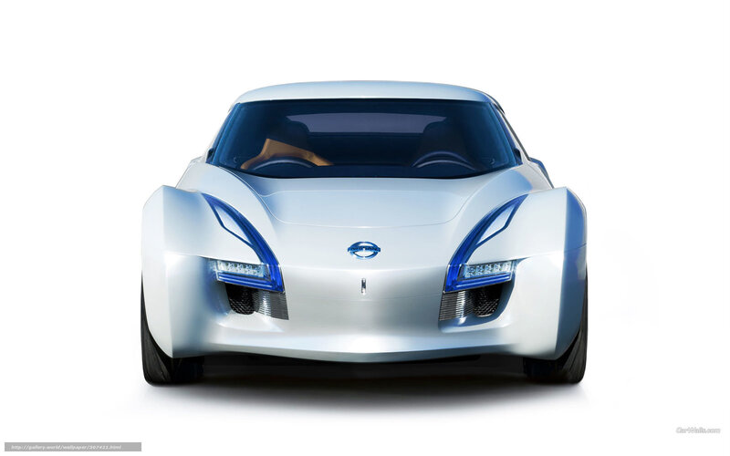 Silver Concept Car — White, Futuristic, 3d Render, Headlights
