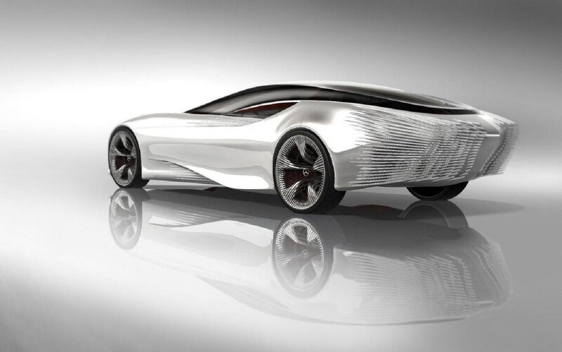 Silver Concept Car — White, Futuristic, 3d Render