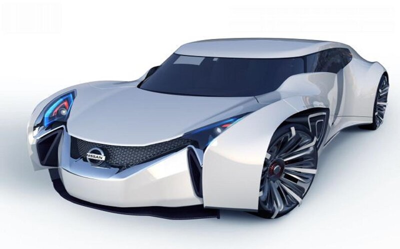 Silver Concept Car — White, Futuristic