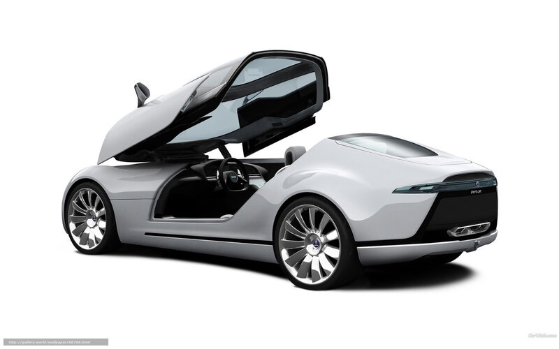 Silver Concept Car — White, Modern, 3d Render