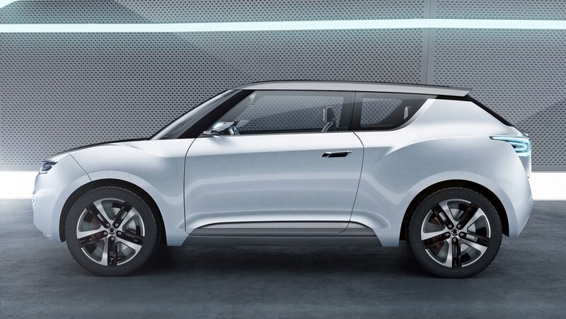 Silver Concept Car — White, Modern, 3d Render, Wall