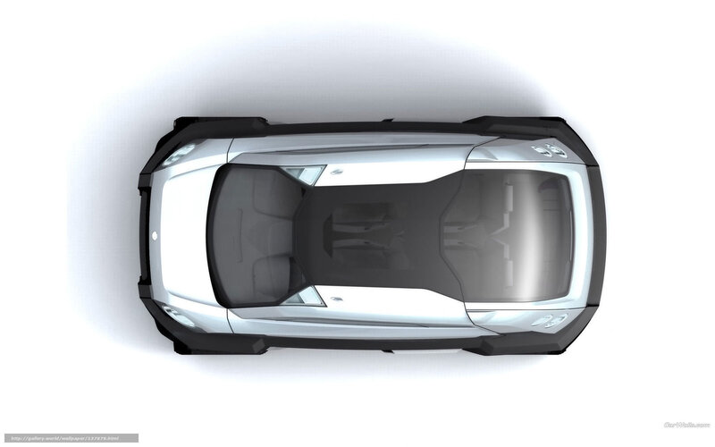 Silver Concept Car — White, Neutral, 3d Render, Roof
