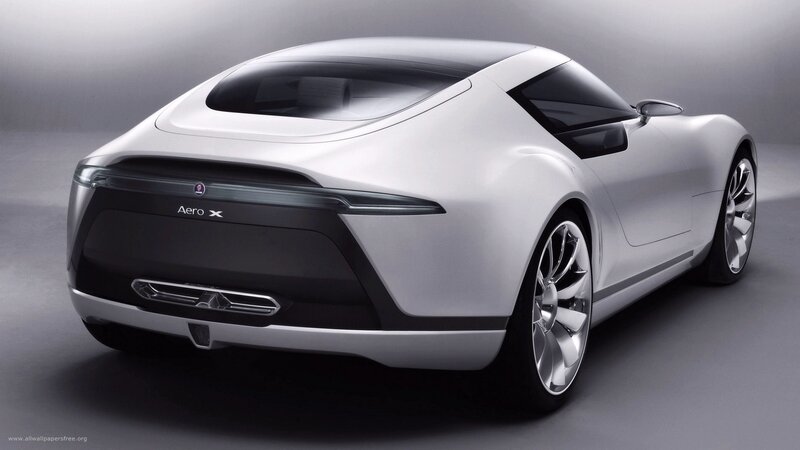 Silver Concept Car — White, Sleek, Modern