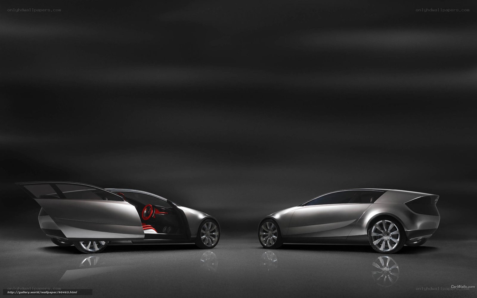 Silver concept cars side by side