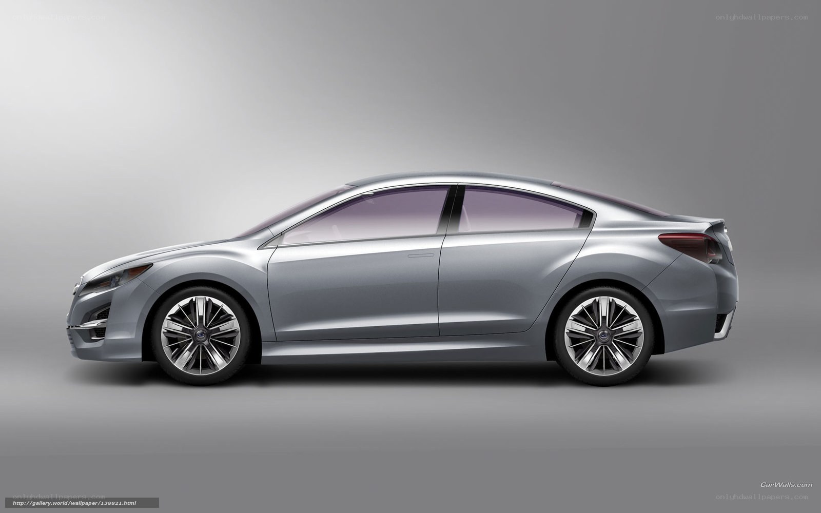silver concept sedan car