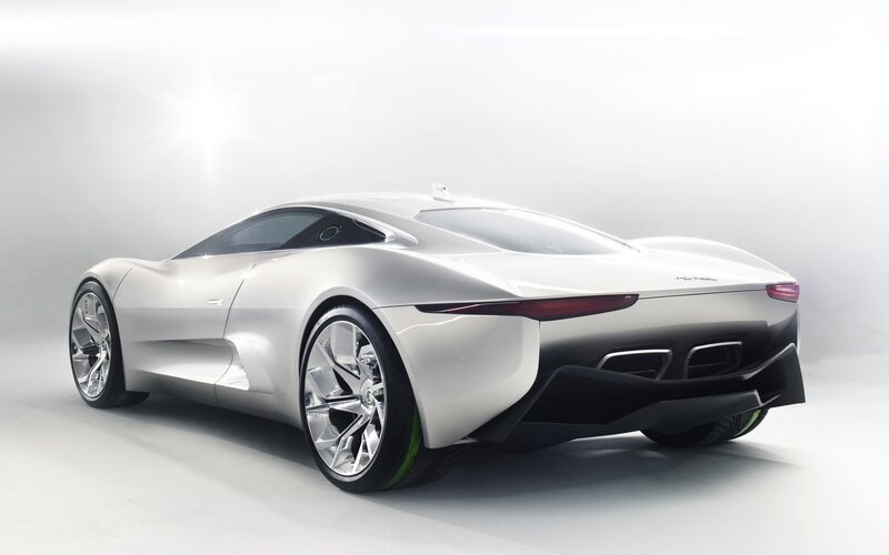silver concept sports car